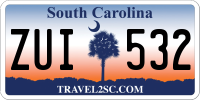 SC license plate ZUI532