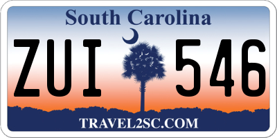 SC license plate ZUI546