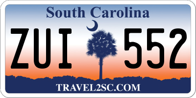SC license plate ZUI552
