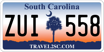 SC license plate ZUI558