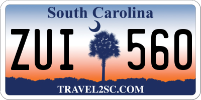 SC license plate ZUI560
