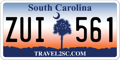 SC license plate ZUI561