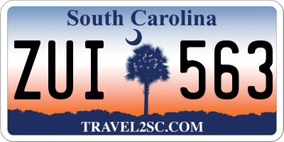 SC license plate ZUI563