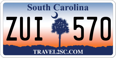 SC license plate ZUI570