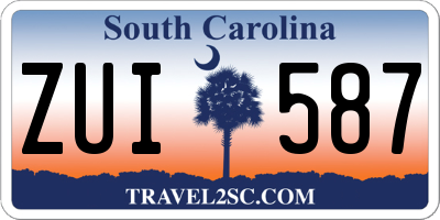 SC license plate ZUI587