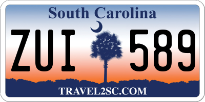 SC license plate ZUI589