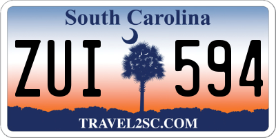 SC license plate ZUI594