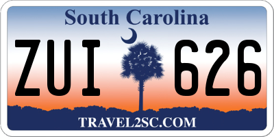 SC license plate ZUI626
