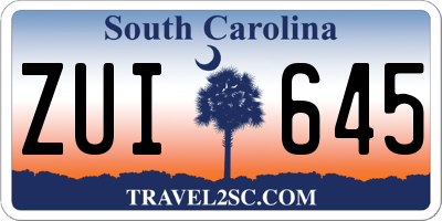 SC license plate ZUI645