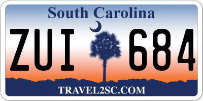 SC license plate ZUI684