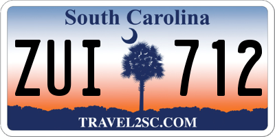 SC license plate ZUI712