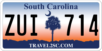 SC license plate ZUI714
