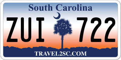 SC license plate ZUI722