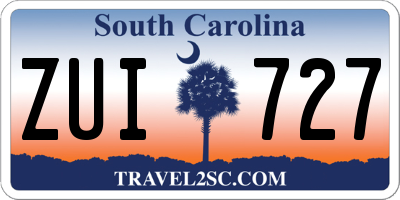 SC license plate ZUI727