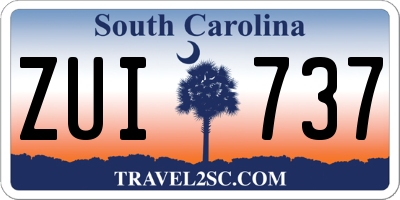 SC license plate ZUI737