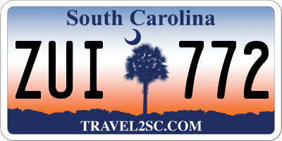 SC license plate ZUI772