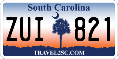 SC license plate ZUI821