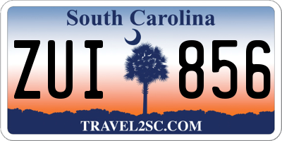 SC license plate ZUI856