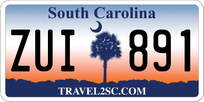 SC license plate ZUI891