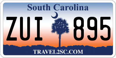 SC license plate ZUI895