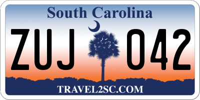 SC license plate ZUJ042