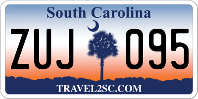 SC license plate ZUJ095