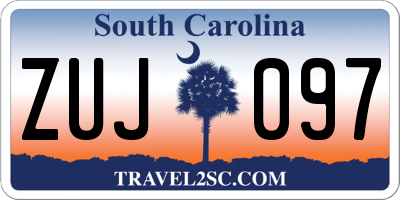 SC license plate ZUJ097