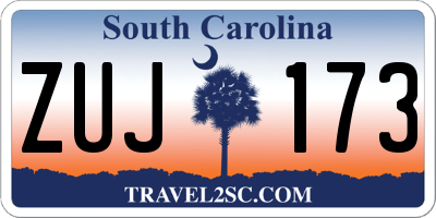 SC license plate ZUJ173