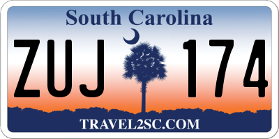 SC license plate ZUJ174