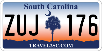 SC license plate ZUJ176