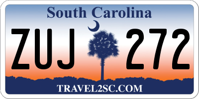 SC license plate ZUJ272