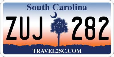 SC license plate ZUJ282