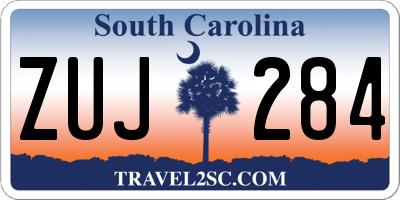 SC license plate ZUJ284