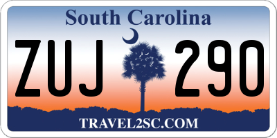 SC license plate ZUJ290