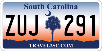 SC license plate ZUJ291