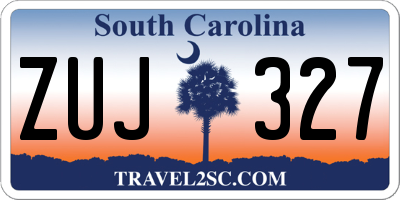 SC license plate ZUJ327