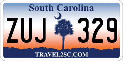 SC license plate ZUJ329