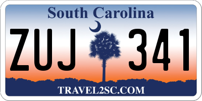 SC license plate ZUJ341