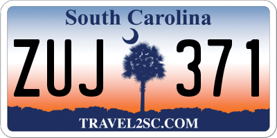 SC license plate ZUJ371