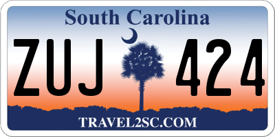 SC license plate ZUJ424