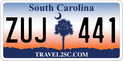 SC license plate ZUJ441
