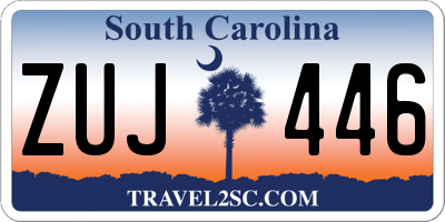 SC license plate ZUJ446