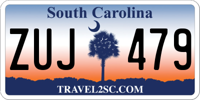 SC license plate ZUJ479