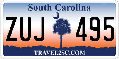 SC license plate ZUJ495