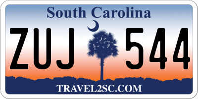 SC license plate ZUJ544