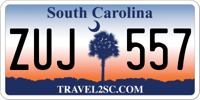SC license plate ZUJ557