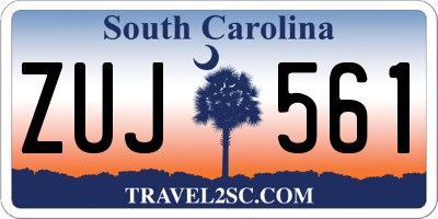 SC license plate ZUJ561