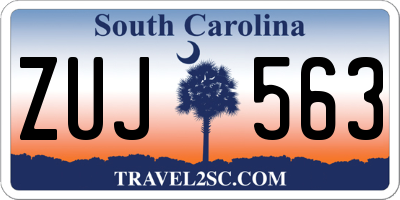 SC license plate ZUJ563