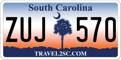 SC license plate ZUJ570
