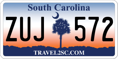 SC license plate ZUJ572
